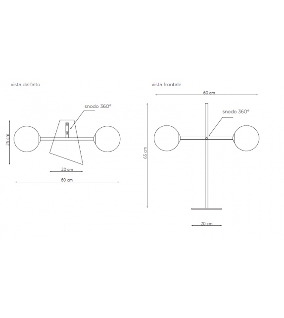 Meridian T Big Riflessi Lámpara de Mesa
