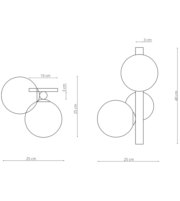Twist A Riflessi Wandleuchte