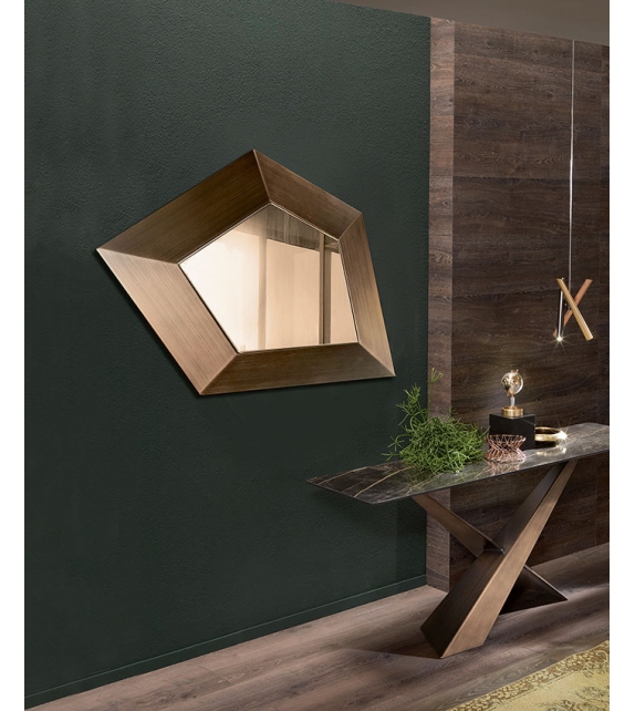 City Life Riflessi Specchio con Cornice Verniciata