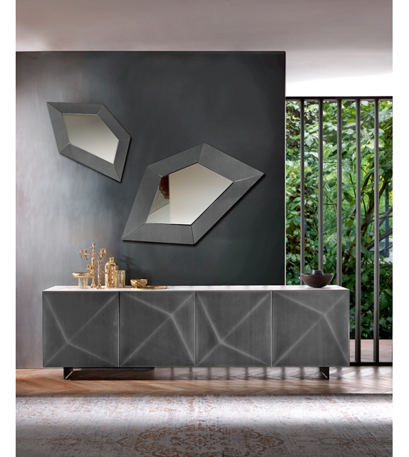 City Life Riflessi Mirror with Painted Frame