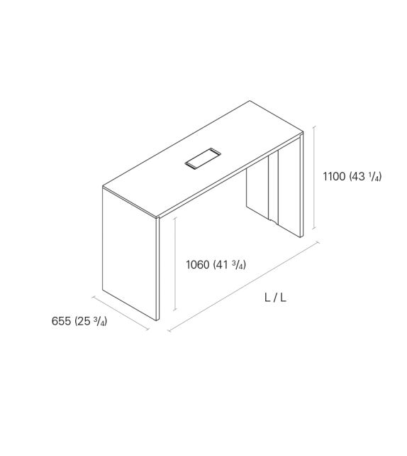 TA01 Ponte E15 Table Haute
