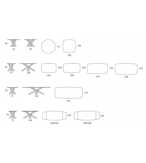 Shangai Holz Riflessi Tisch