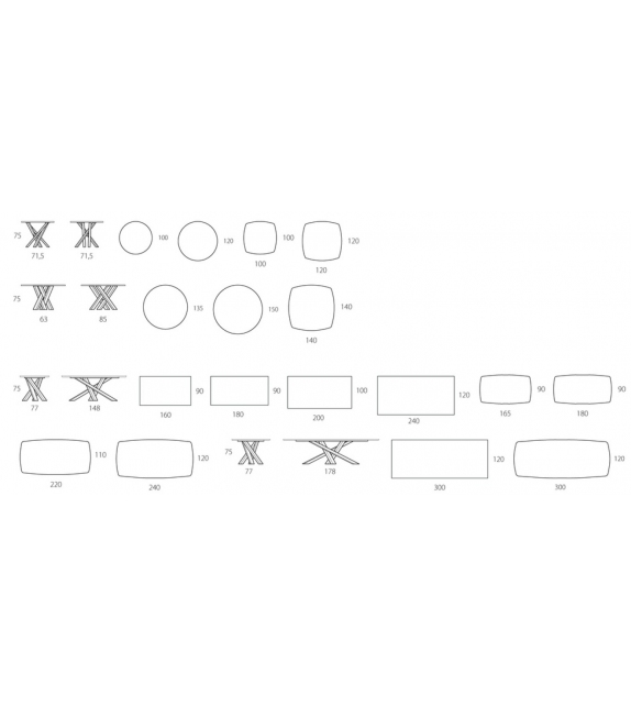 Shangai Keramik Riflessi Tisch