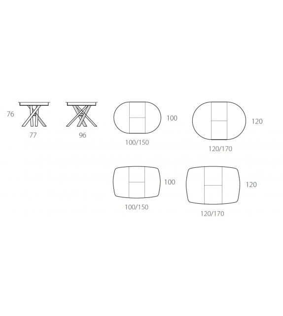Shangai Riflessi Table à Goûter