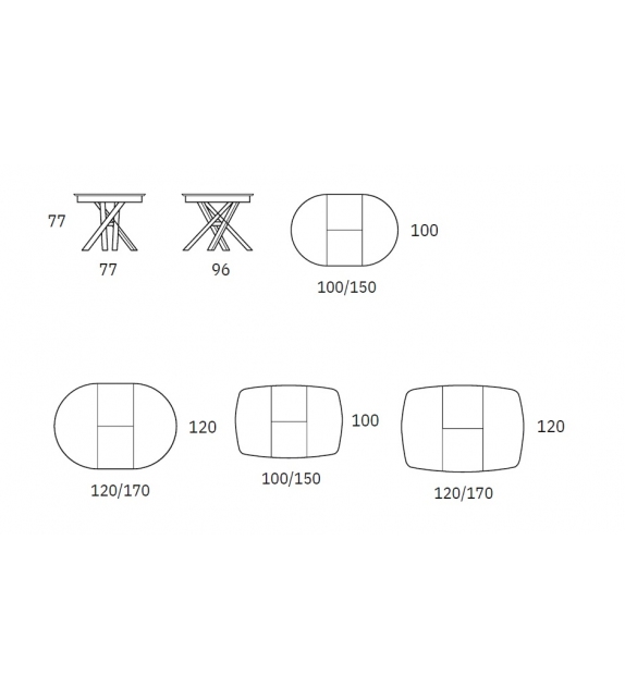 Round Wood Riflessi Table
