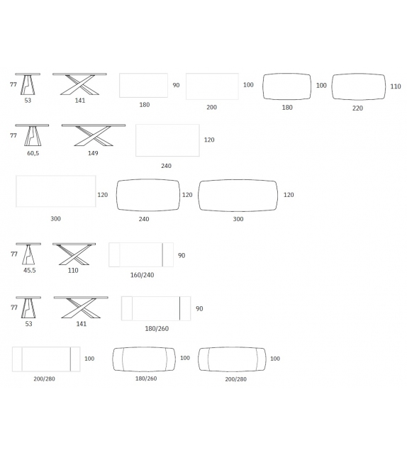 Living Bois SP 50 Riflessi Table