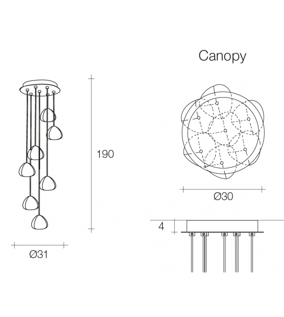 Mizu 7 Terzani Pendant Lamp