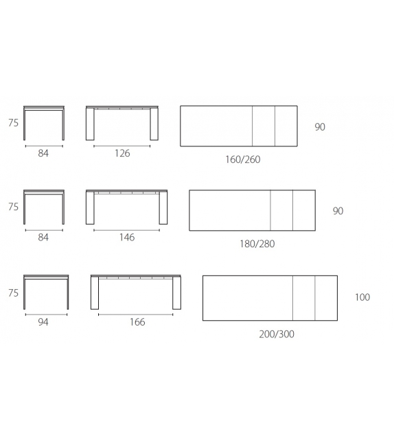 Atlante Riflessi Table