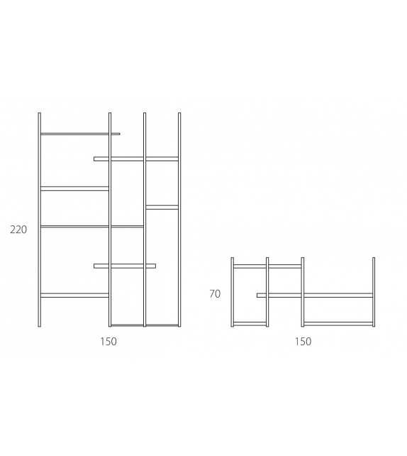 Freewall Riflessi Bookshelf