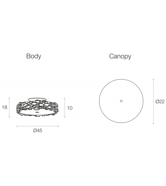 Glamour Terzani Lámpara de Techo