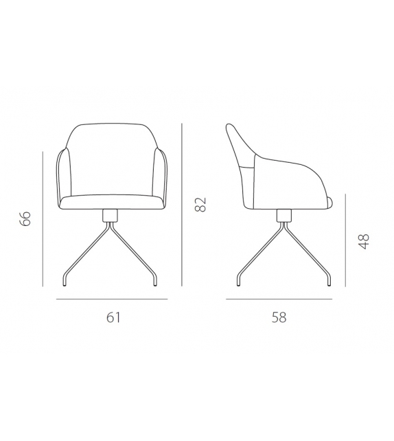 Sofia Comfort Riflessi Swivel Chair