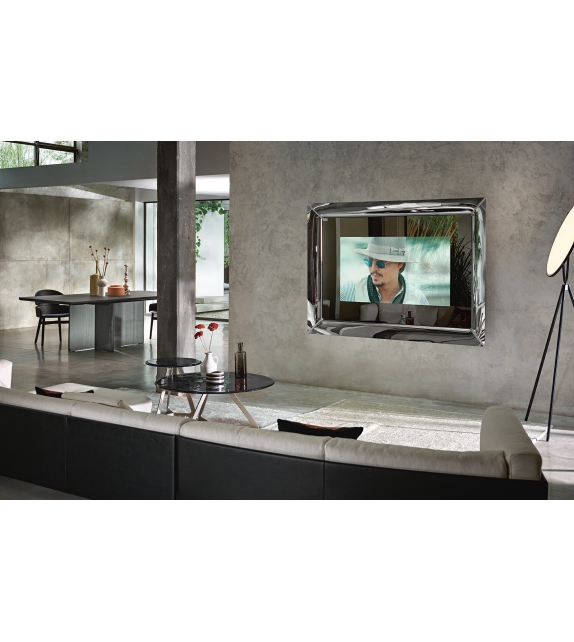 Caadre Tv Fiam Specchio con Cornice Porta TV Integrata