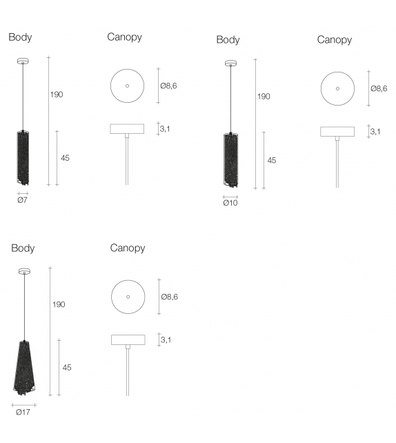 Frame Terzani Suspension Lamp