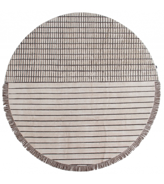 RD Grid Berber Round Amini Tapis