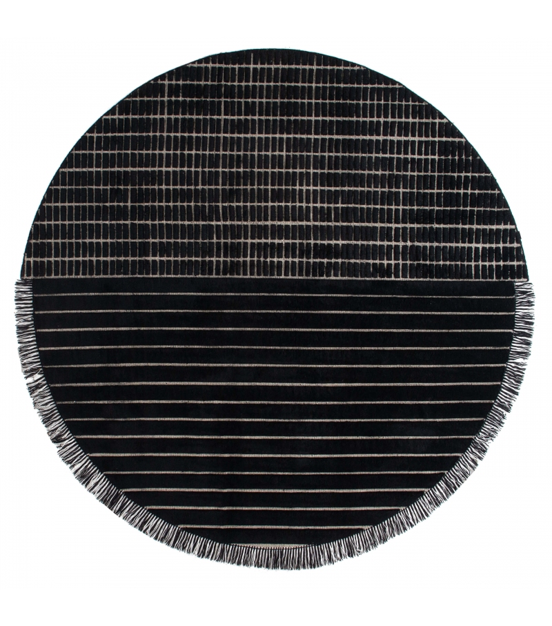 RD Grid Berber Round Amini Rug