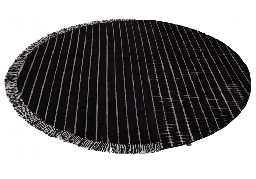 RD Grid Berber Round Amini Rug Milia Shop