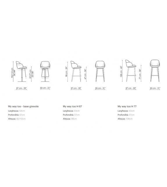 My Way too Bonaldo Tabouret