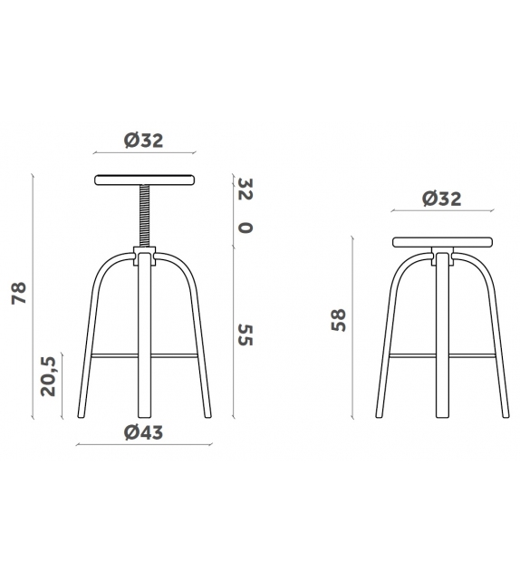 Ferrovitos Miniforms Stool
