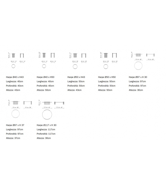 Harpe Bonaldo Couchtisch