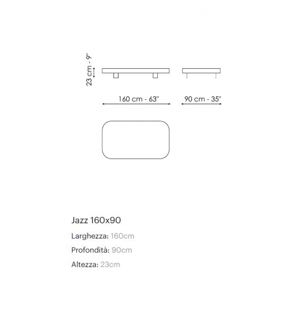 Jazz Bonaldo Mesita Rectangular