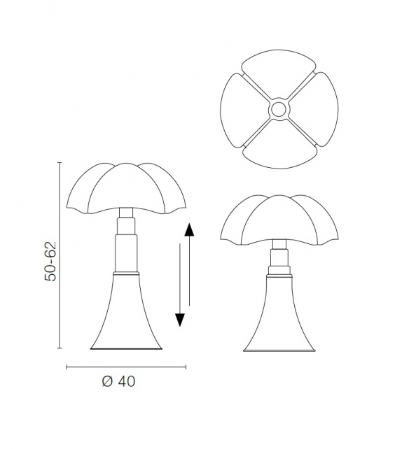 Pipistrello Med Martinelli Luce Table Lamp