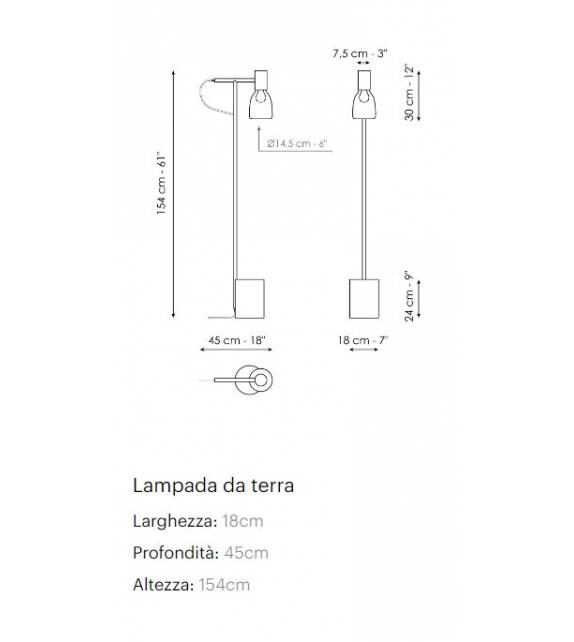 Acquerelli Bonaldo Lámpara de Pie