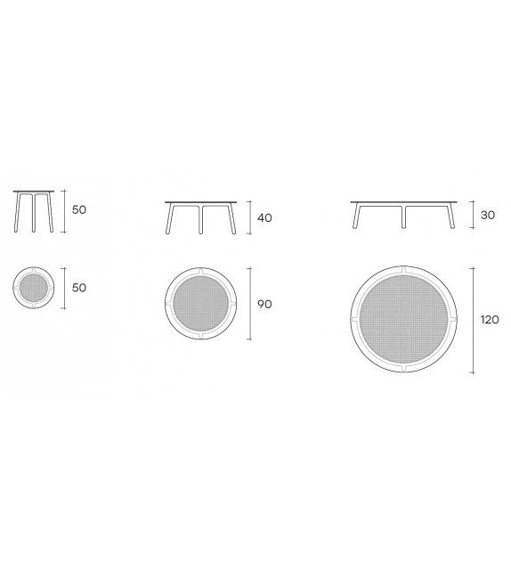 Cannage Fiam Table Basse