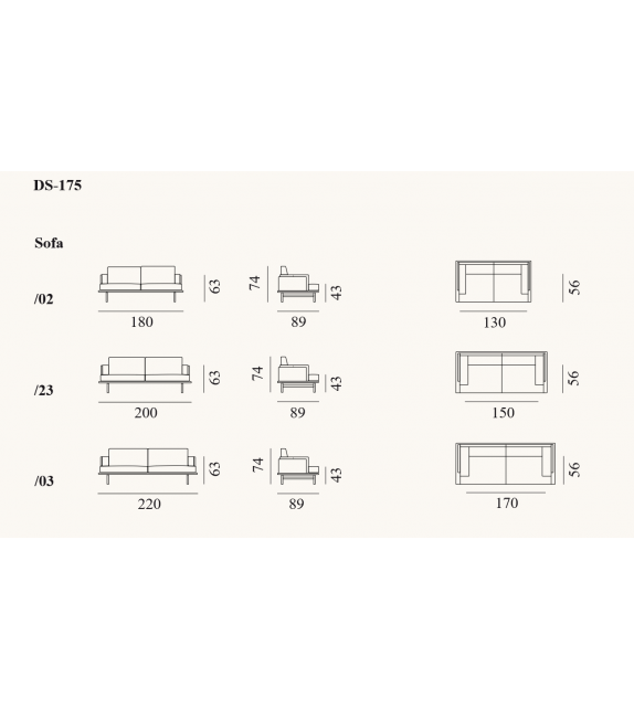 DS-175 De Sede Canapé