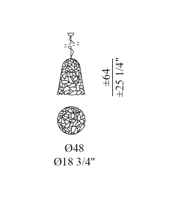 Versandfertig - Campana Edra Hängeleuchte