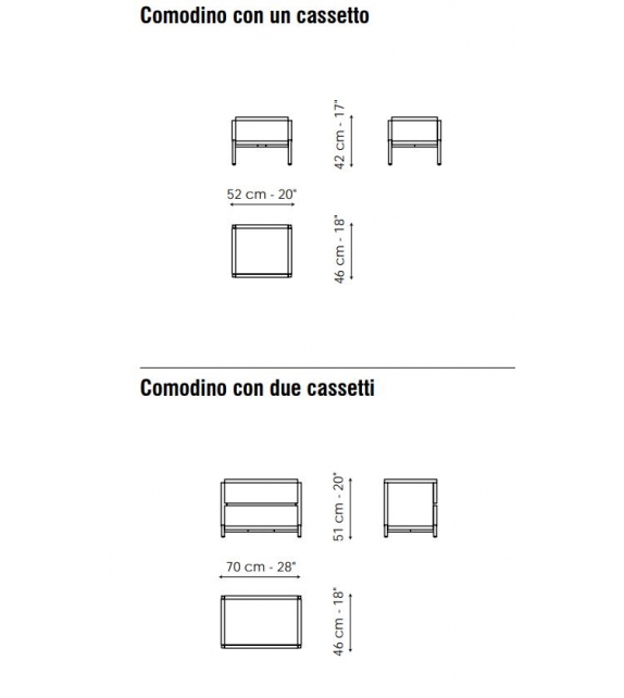 Groove Bonaldo Table De Chevet