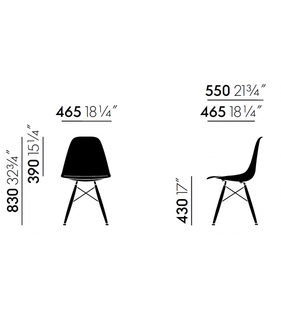 Prêt pour l'expédition - Eames Plastic Chairs DSW Vitra Chaise