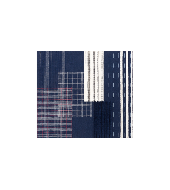 Lan Indigo Gan Tapis Rectangulaire