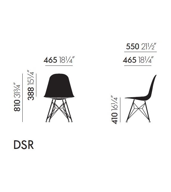 Versandfertig - Eames Plastic Side Chair DSR Vitra Stuhl