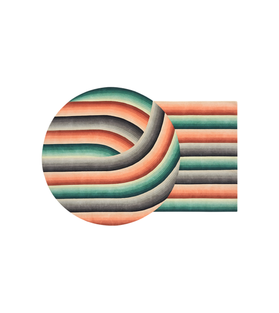 Round Mirage Gan Teppich