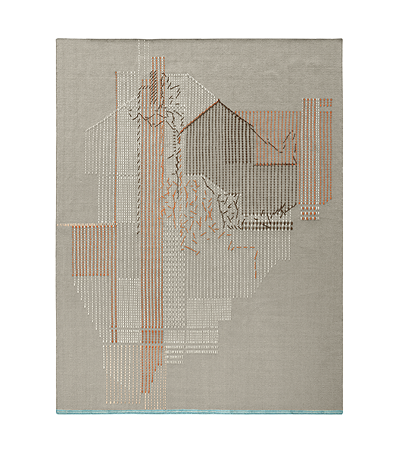 Backstitch Composition Gan Teppich