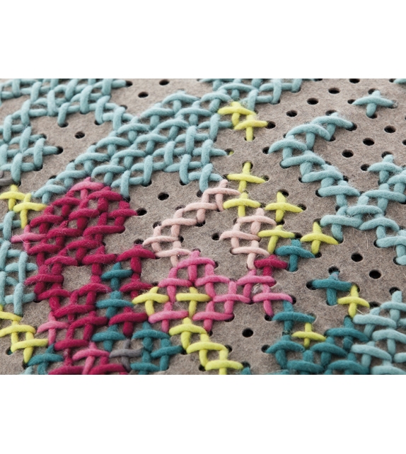 Canevas Flowers Square Gan Sitzpouf