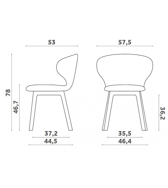 Mula Wood Miniforms Padded Chair
