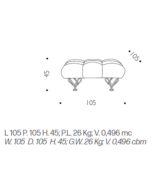 Driade 33 Cuscini Pouf