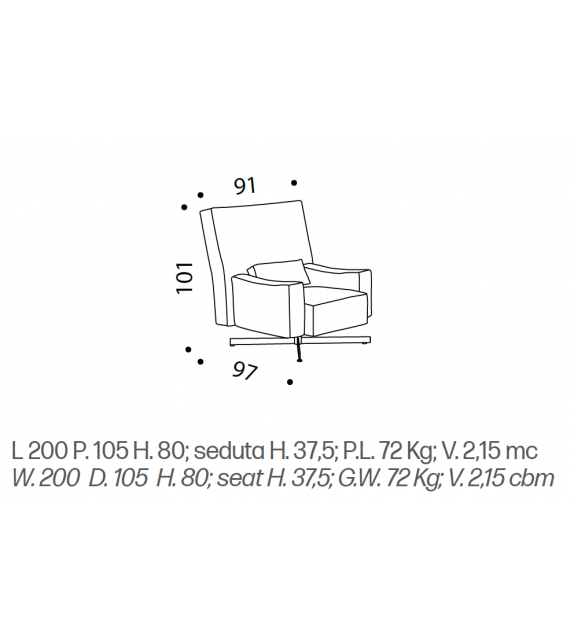 Cinemascope Driade Fauteuil