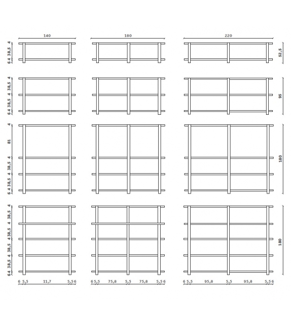 Palinfrasca Miniforms Bücherregal