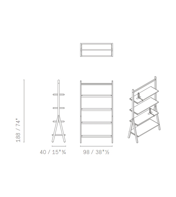 Ready for shipping - Ren Poltrona Frau Bookcase
