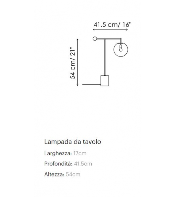 Bardot Bonaldo Lámpara de Mesa