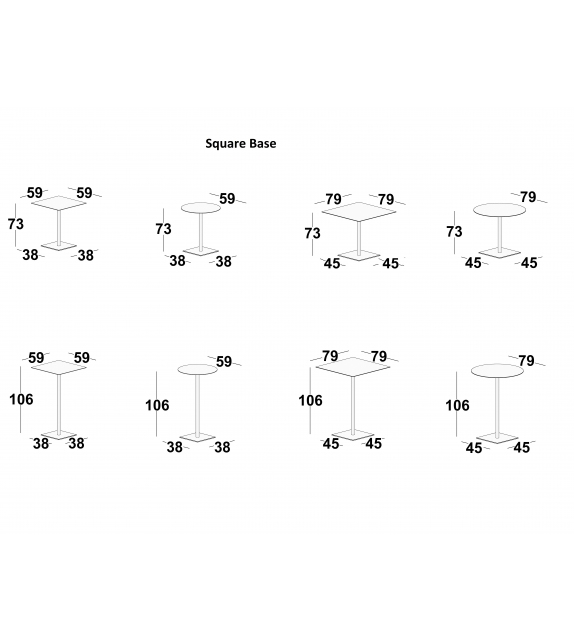 Crono Luxy Bistrotisch