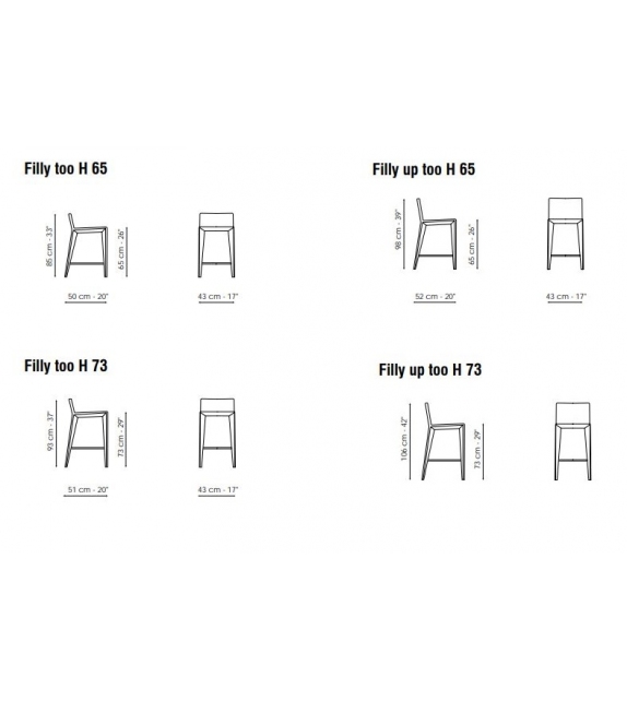 Filly Too Bonaldo Tabouret