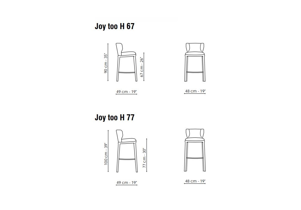 Joy Too Bonaldo Tabouret Milia Shop