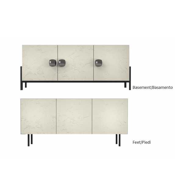 Sharp Sideboard Momenti Füße im Glas