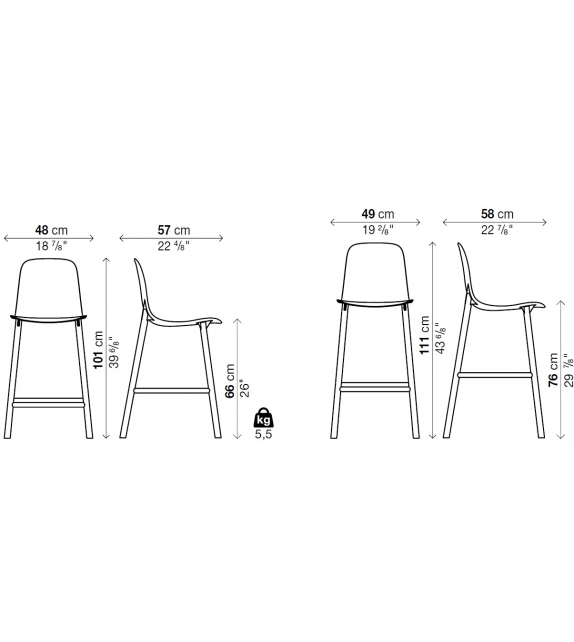 Sharky Kristalia Stool with High Back