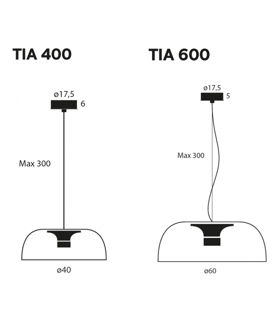 Tia Lumina Lampada a Sospensione