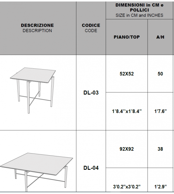 Dalì Momenti Square Coffee Table