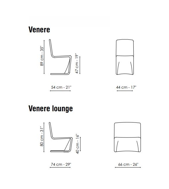 Tip Toe Bonaldo Gepolsterter Stuhl